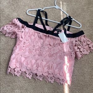 Strappy off shoulder top